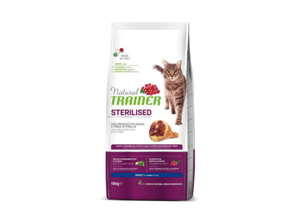 TRAINER Natural Cat STERYLIZOWANA szynka suszona 10kg