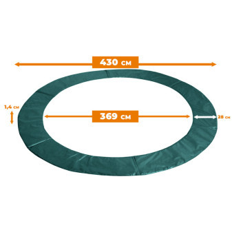Pokrowiec Aga Spring na trampolinę EXCLUSIVE 430 cm Ciemnozielony