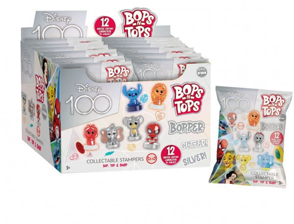 Znaczki Disney Bops/Tops, mix rodzajów, w torebce