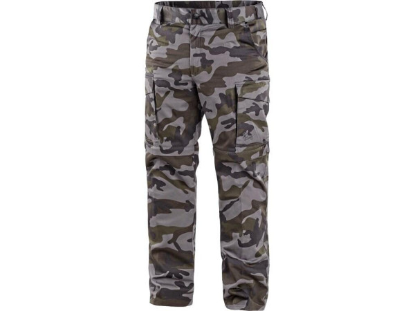 Spodnie CXS CAMO, męskie, kamuflaż, z odpinanymi nogawkami, rozmiar 64
