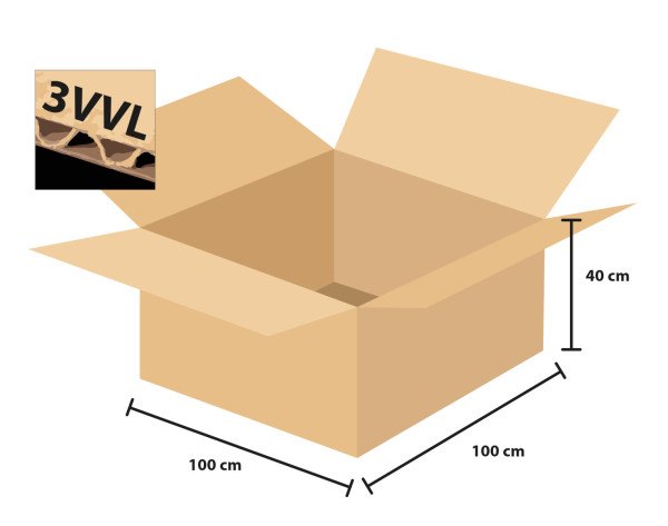 karton 3-warstwowy 100x100x40 mm (min. zamówienie 100 szt.)