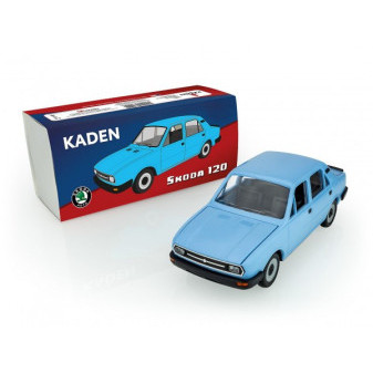 Samochód Skoda 120 plastikowy 21cm w pudełku 22x10x8cm