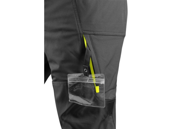 Spodnie CXS NAOS HV męskie, czarno-żółte, Hi-Vis, paski odblaskowe, rozmiar 54