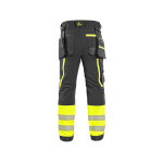 Spodnie CXS NAOS HV męskie, czarno-żółte, Hi-Vis, paski odblaskowe, rozmiar 58