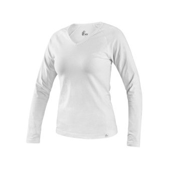 T-shirt CXS MARY, damski, dekolt V, długi rękaw