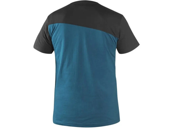T-shirt CXS OLSEN, krótki rękaw, stalowo niebiesko-czarny, rozm. L