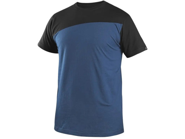 T-shirt CXS OLSEN z krótkim rękawem w kolorze benzyny czarny, rozmiar XL