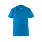 T-shirt CXS WILDER, krótki rękaw, nadruk logo CXS, lazurowy, rozmiar M