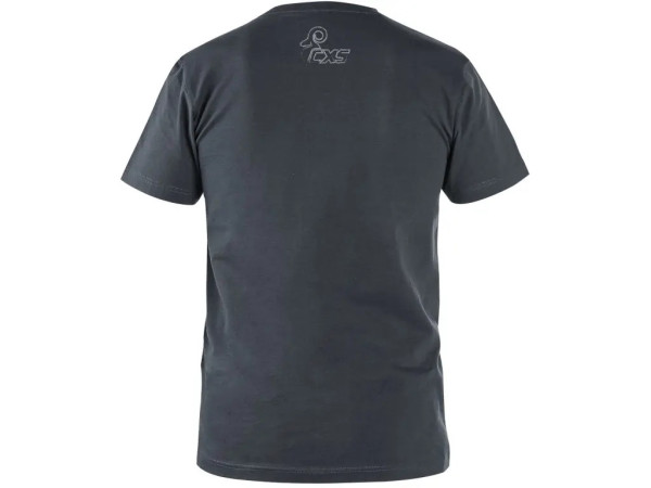 Koszulka CXS WILDER, krótki rękaw, nadruk logo CXS, kolor ciemnoszary, rozmiar M