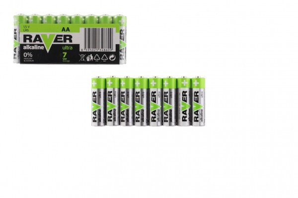Baterie RAVER LR03/AAA 1,5 V alkaliczne ultra 8 szt w folii