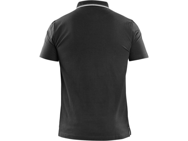 Koszulka polo CXS HENRY, męska, z krótkim rękawem, czarno-biała, rozmiar 4XL