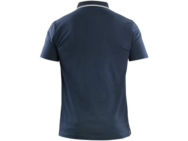Koszulka polo CXS HENRY, męska, z krótkim rękawem, niebiesko-biała, rozmiar 3XL