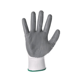 Rękawice CXS ABRAK, powlekane nitrylem, biało-szare, blister, rozm. 11