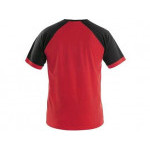 T-shirt CXS OLIVER, krótki rękaw, czerwono-czarny, rozmiar 4XL