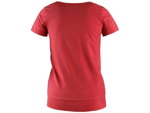 T-shirt CXS EMILY, damski, z krótkim rękawem, w kolorze czerwonym, rozm. XS