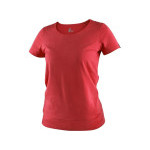 T-shirt CXS EMILY, damski, z krótkim rękawem, w kolorze czerwonym, rozm. L