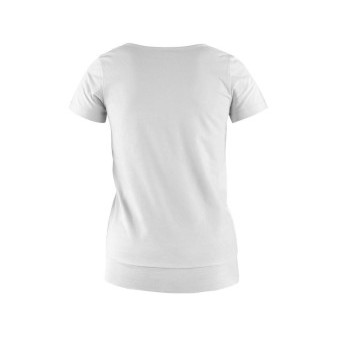 T-shirt CXS EMILY, damski, z krótkim rękawem, w kolorze białym