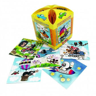 Gra pamięciowa Mole MAXI gra planszowa papierowa 40 dużych kart w pudełku 8x8x9cm