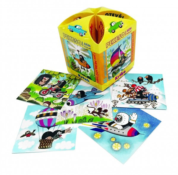 Gra pamięciowa Mole MAXI gra planszowa papierowa 40 dużych kart w pudełku 8x8x9cm