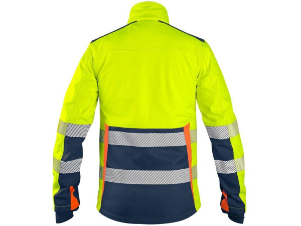 CXS BENSON Kurtka ostrzegawcza, softshell, męska, żółto-niebieska, rozm L