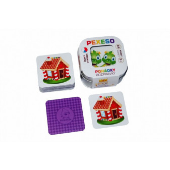 Gra planszowa Pexeso Fairy Tales 64 w blaszanym pudełku 6,5x6,5x4cm 9 szt. w pudełku