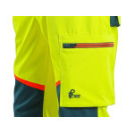 Spodnie odblaskowe CXS BEDFORD, męskie, softshell, żółto-petrol, rozmiar 52