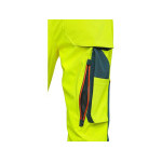 Spodnie odblaskowe CXS BEDFORD, męskie, softshell, żółto-petrol, rozmiar 54