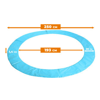 Pokrowiec na sprężyny trampoliny Aga SPORT EXCLUSIVE 250 cm jasnoniebieski