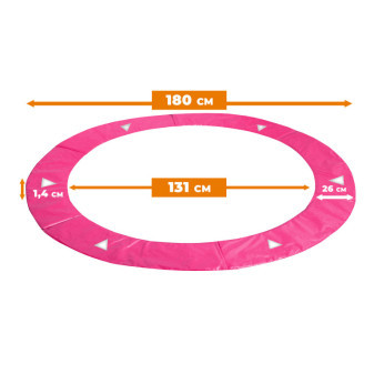 Aga Pokrowiec na trampolinę SPORT EXCLUSIVE 180 cm Różowy