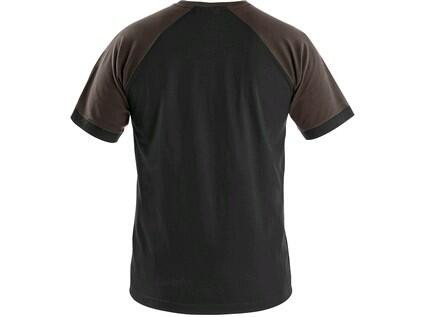 T-shirt CXS OLIVER, krótki rękaw, czarno-brązowy, rozmiar S