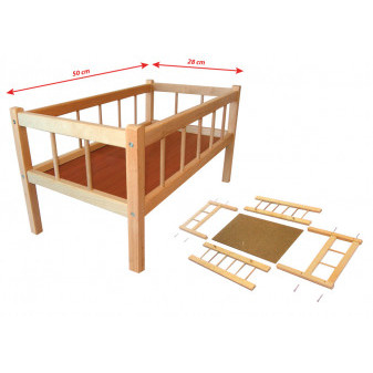 Łóżko drewniane 50 x 28 cm