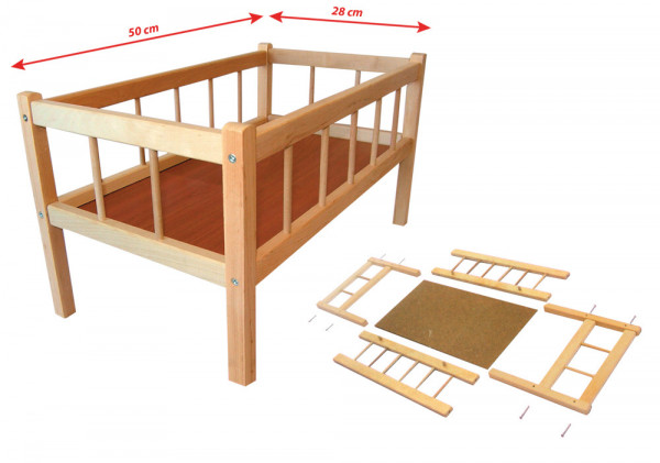 Łóżko drewniane 50 x 28 cm