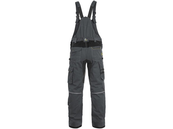Spodnie ogrodnicze CXS STRETCH, 170-176 cm, męskie, ciemnoszaro-czarne, rozmiar. 64