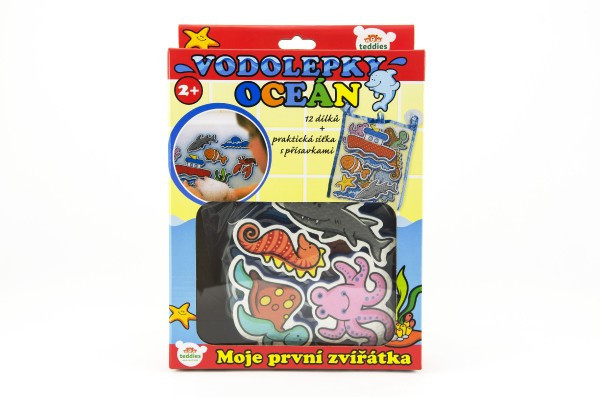 Naklejki wodne Moje pierwsze zwierzątka Zestaw piankowy oceaniczny z siatką 19x27x5cm MPZ
