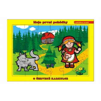 Puzzle planszowe O Czerwonym Kapturku 26x17cm 24 elementy Moje pierwsze bajki