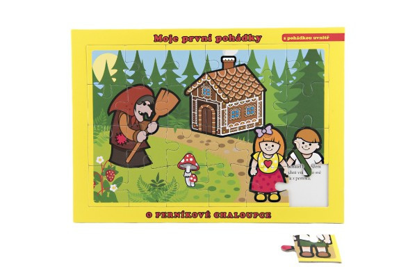 Puzzle planszowe O domku z piernika 26x17cm 24 elementy Moje pierwsze bajki