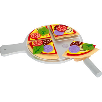 Pizza z materiału Small Foot z talerzem do serwowania