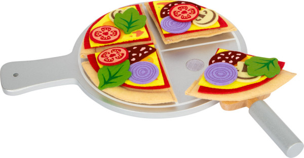 Pizza z materiału Small Foot z talerzem do serwowania