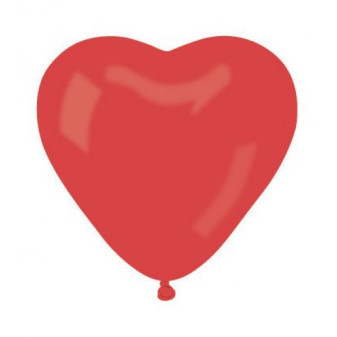 Balony czerwone serce 25 cm opakowanie 10 nadmuchiwanych