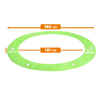 Pokrowiec Aga Spring na trampolinę SPORT EXCLUSIVE 180 cm Jasnozielony