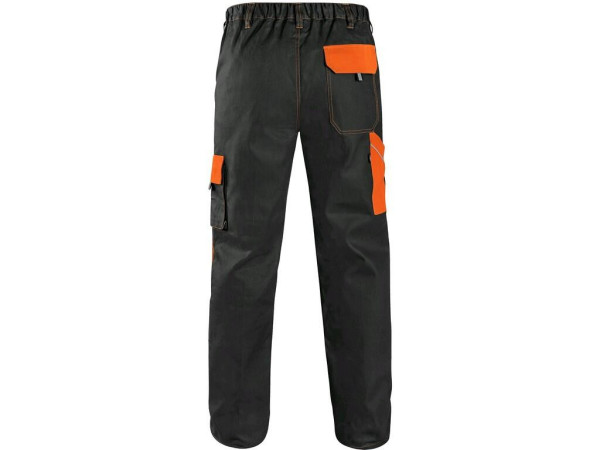 Spodnie CXS LUXY JOSEF, męskie, czarno-pomarańczowe, rozmiar 68