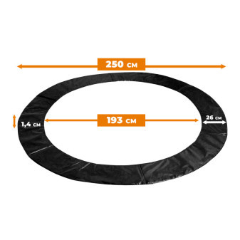 Pokrowiec na sprężyny trampoliny Aga SPORT EXCLUSIVE 250 cm czarny