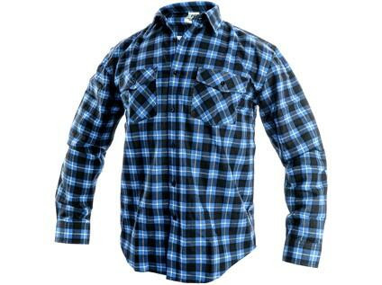 Koszulka CXS TOM, długi rękaw, męska, kolor niebiesko-czarny, rozmiar 39/40