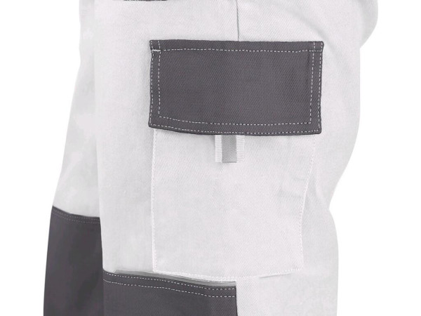 Spodnie CXS LUXY JOSEF, męskie, biało-szare, rozmiar 48