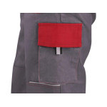 Spodnie CXS LUXY JOSEF, męskie, szaro-czerwone, rozmiar 48