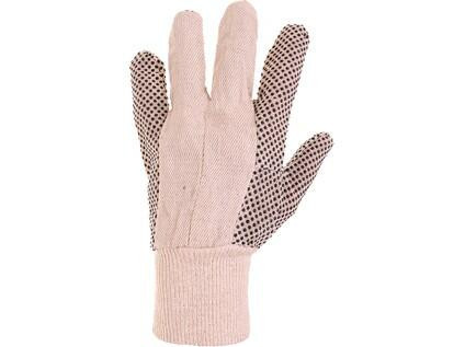 Rękawiczki GABO tekstylne z tarczami z PCV, rozm. 10