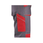 Spodnie CXS LUXY JOSEF, męskie, szaro-czerwone, rozmiar 52
