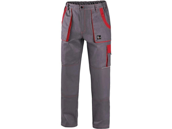 Spodnie CXS LUXY JOSEF, męskie, szaro-czerwone, rozmiar 58