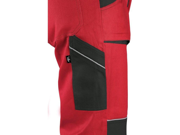 Spodnie CXS LUXY JOSEF, męskie, czerwono-czarne, rozmiar 62