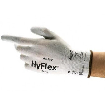 Rękawice ANSELL HYFLEX 48-100, zanurzone w poliuretanie